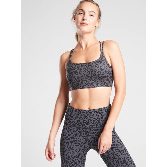 Athleta Leopard Breathe In Bra - M - Picture 2 of 7